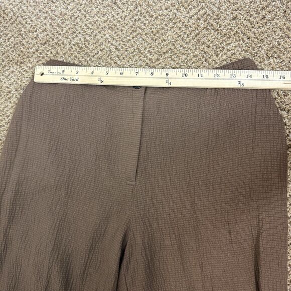 J. Jill Linen /Rayon 2 Pce Set Jacket & Pants in M 10 Brown Seersucker Lagenlook - Picture 15 of 16